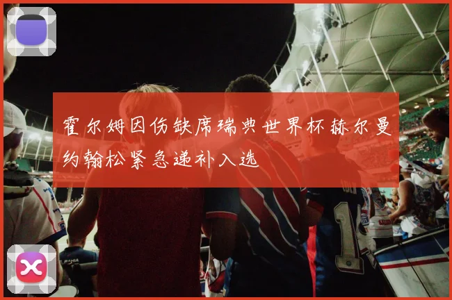 霍尔姆因伤缺席瑞典世界杯赫尔曼约翰松紧急递补入选